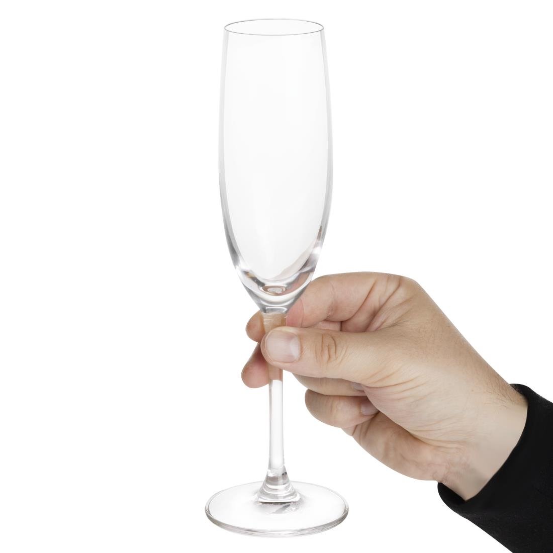 Olympia Novello Crystal Champagne Flutes 180ml (6 pack) - HW653