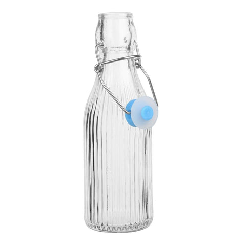 Olympia Ridged Swing Top Water Bottles 200ml (6 Pack) - HW795
