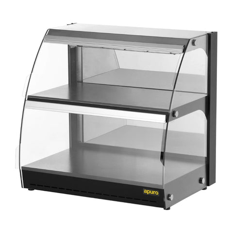 Apuro Self-Serve Heated Display Unit with Hinged Doors - HW921-A