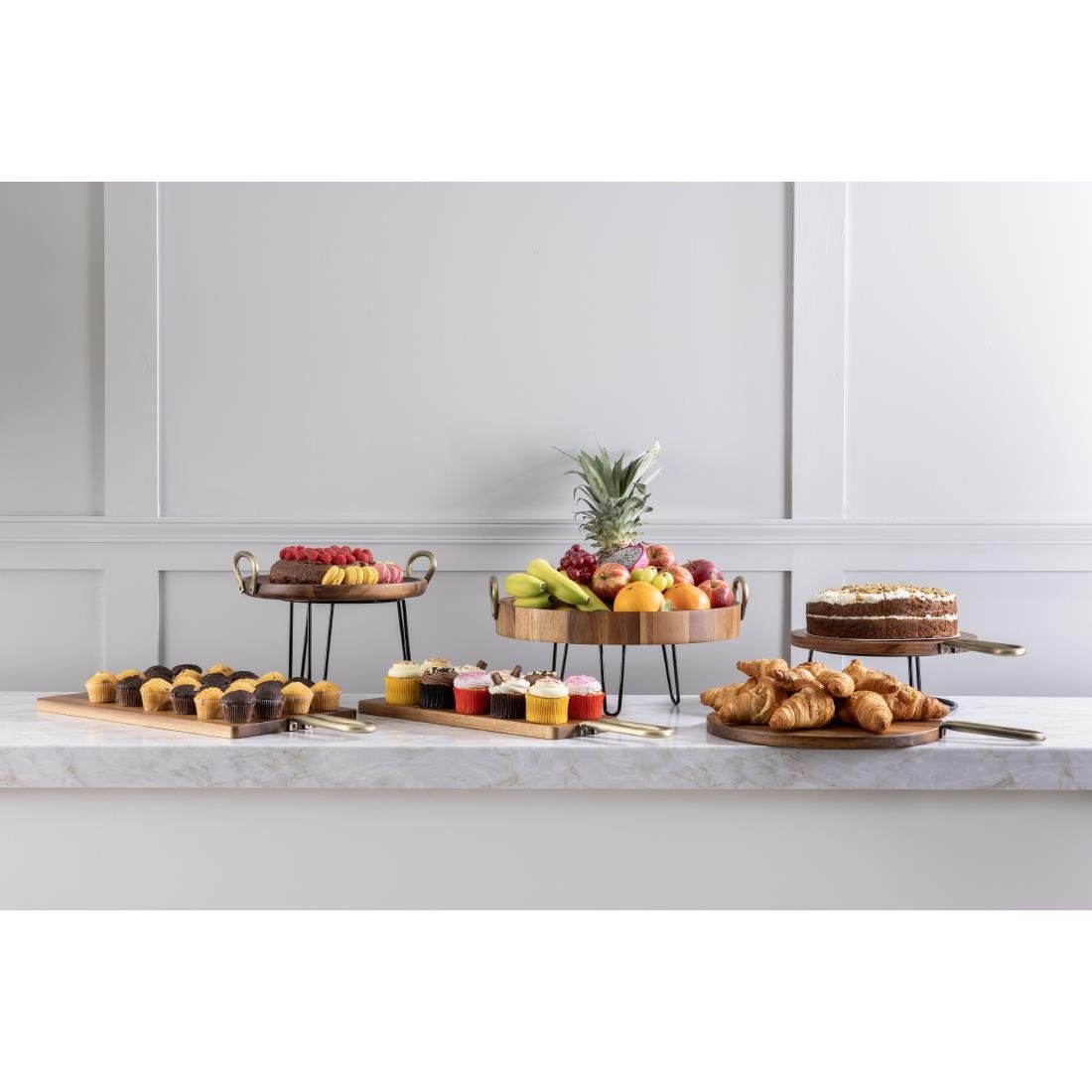 Olympia Non-Slip Multi-Round Riser Black Wire 230x260x100mm - HY985