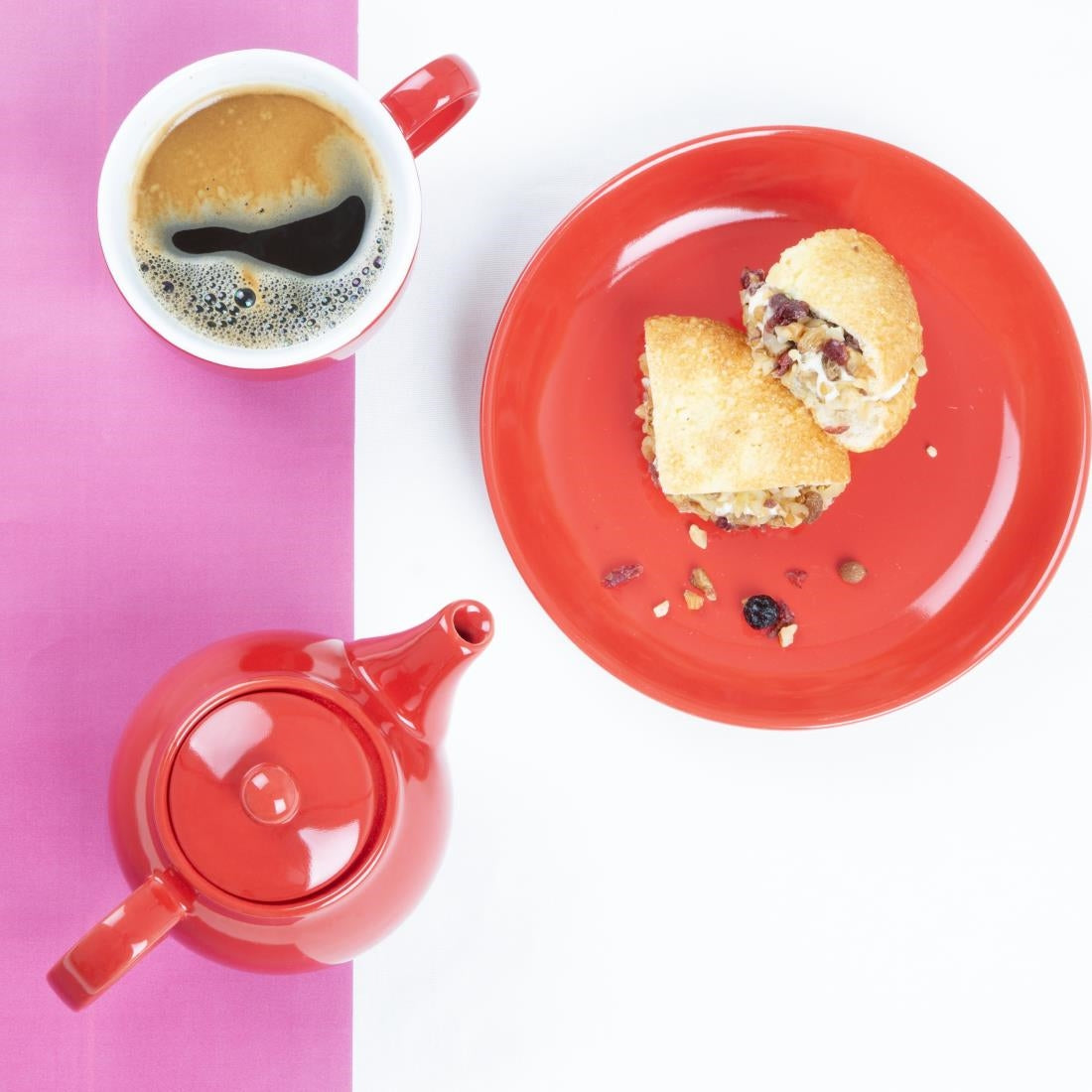 Olympia Café Teapot Red 450ml (2 Pack) - HX795