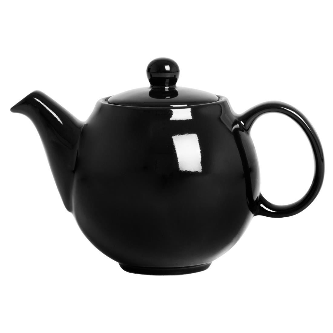 Olympia Café Teapot Black 450ml (2 Pack) - HX799