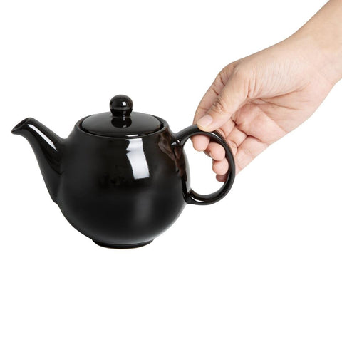 Olympia Café Teapot Black 450ml (2 Pack) - HX799