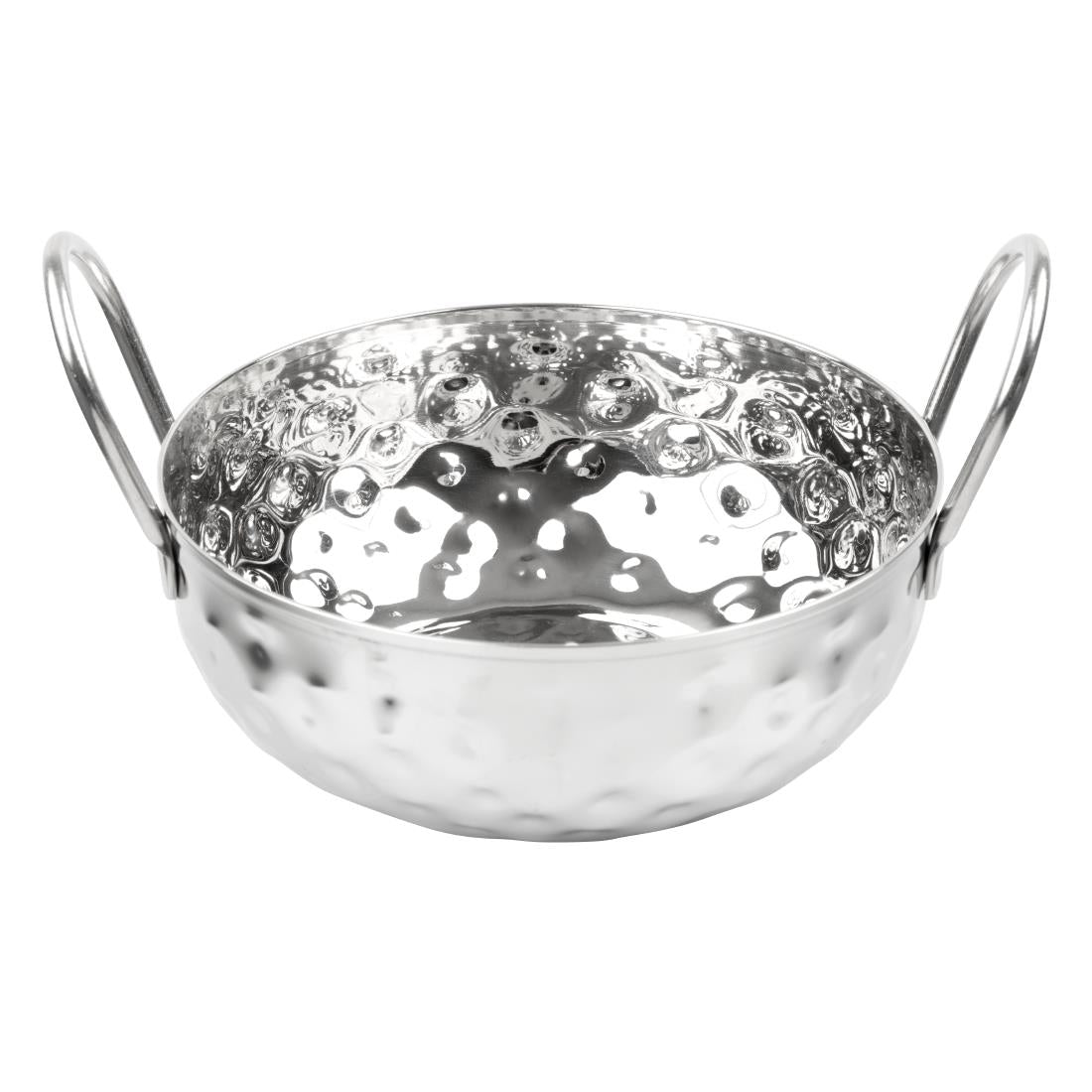 Olympia Table Presentation Hammered Kadai Dish Stainless Steel 150mm - HY105