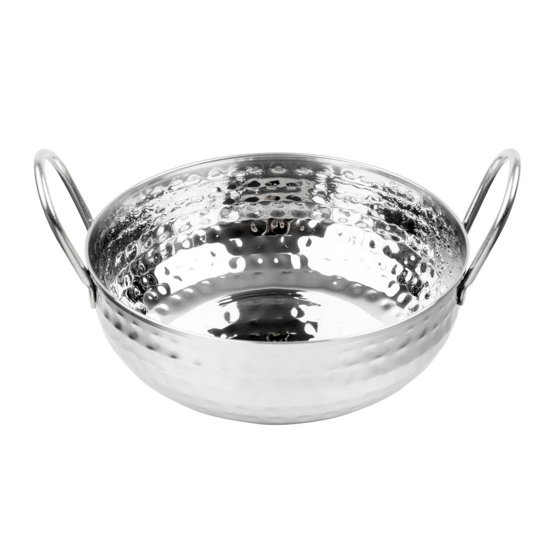 Olympia Table Presentation Hammered Kadai Dish Stainless Steel 200mm - HY107