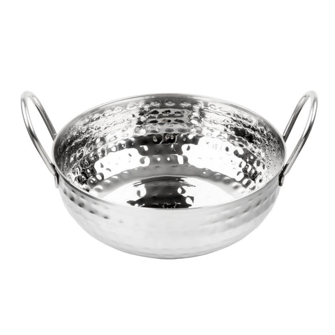 Olympia Table Presentation Hammered Kadai Dish Stainless Steel 170mm - HY106