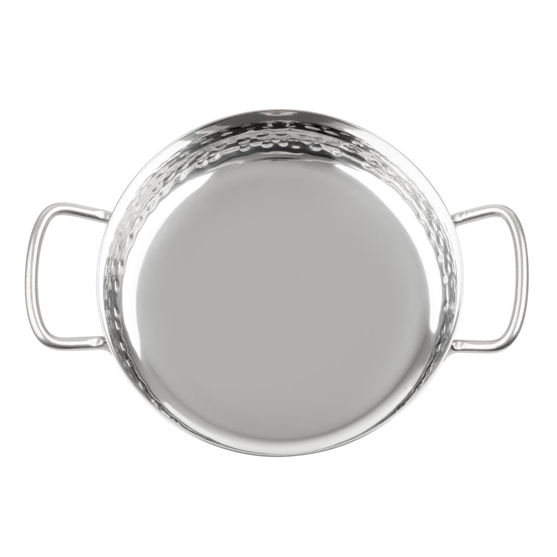 Olympia Table Presentation Handled Dish Stainless Steel Hammered 125mm - HY110