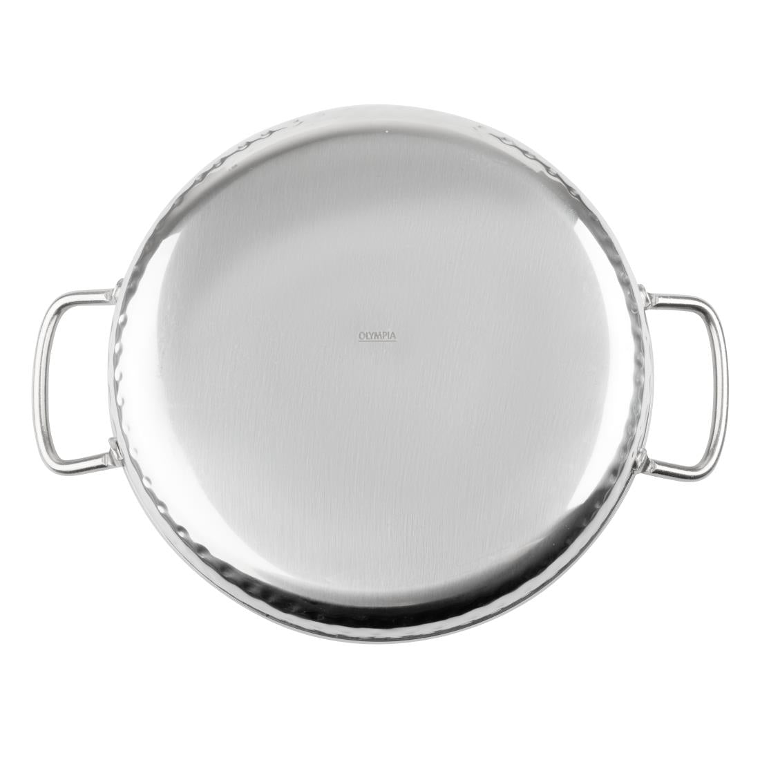 Olympia Table Presentation Handled Dish Stainless Steel Hammered 180mm - HY112