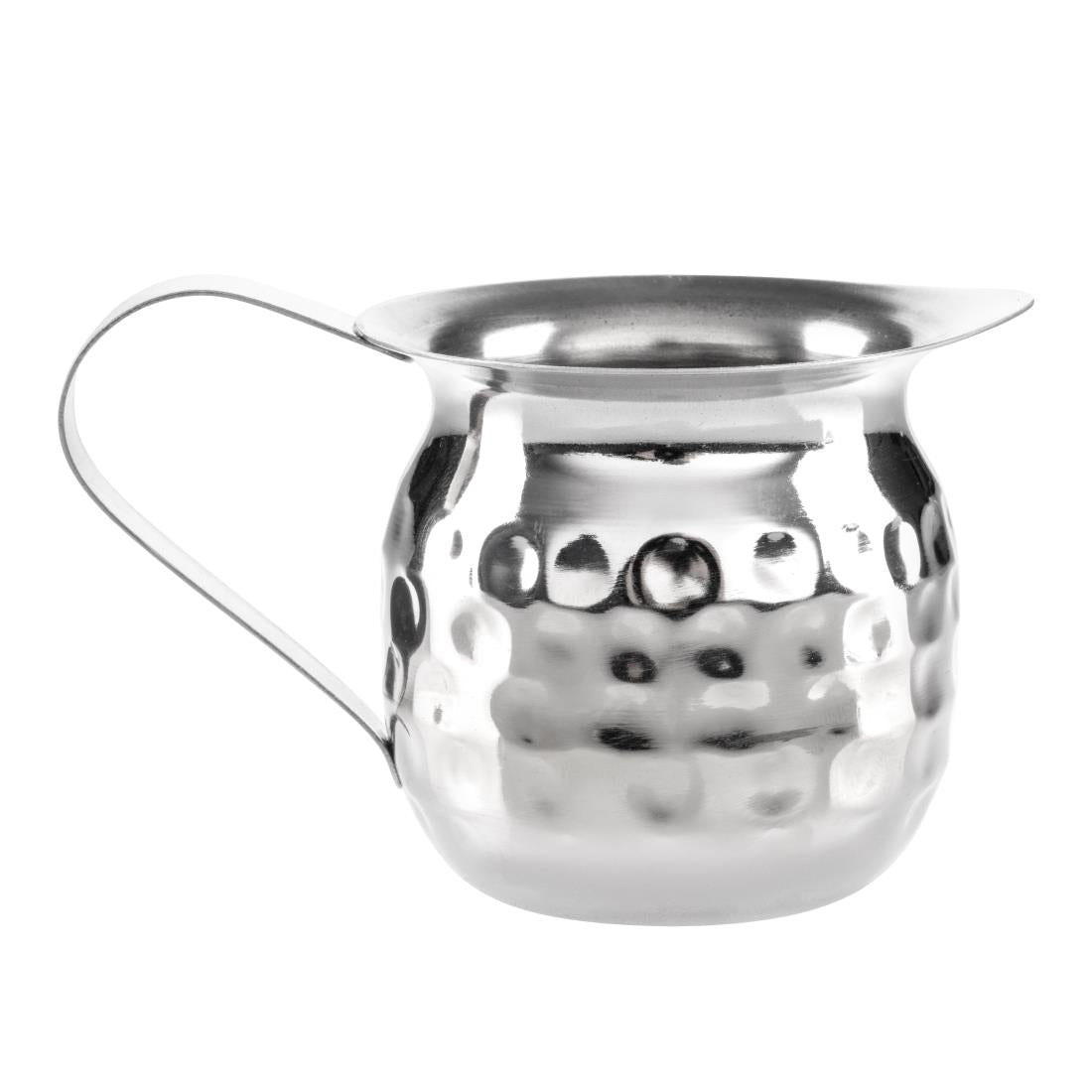 Olympia Hammered Stainless Steel Mini Milk Jug 78ml (6 Pack) - HY117