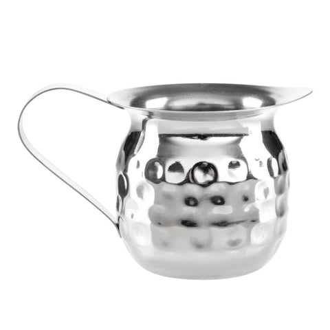 Olympia Hammered Stainless Steel Mini Milk Jug 78ml (6 Pack) - HY117