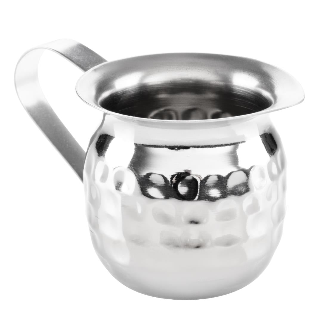 Olympia Hammered Stainless Steel Mini Milk Jug 78ml (6 Pack) - HY117
