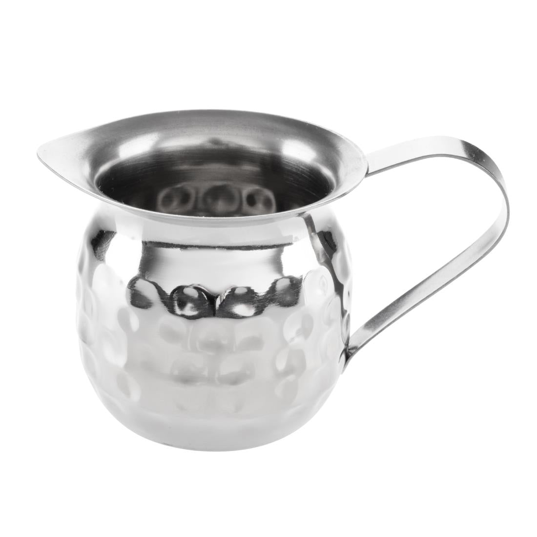 Olympia Hammered Stainless Steel Mini Milk Jug 78ml (6 Pack) - HY117