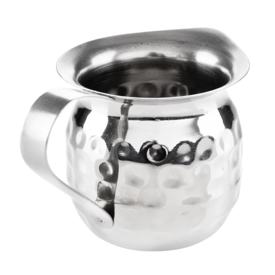 Olympia Hammered Stainless Steel Mini Milk Jug 78ml (6 Pack) - HY117