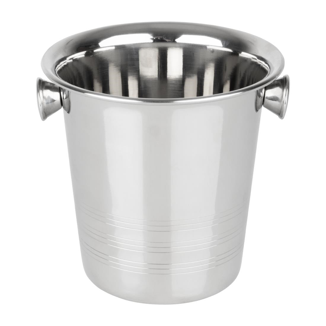 Olympia Ice Bucket with Handles and Etch Detail Stainless Steel 1050ml - HY121