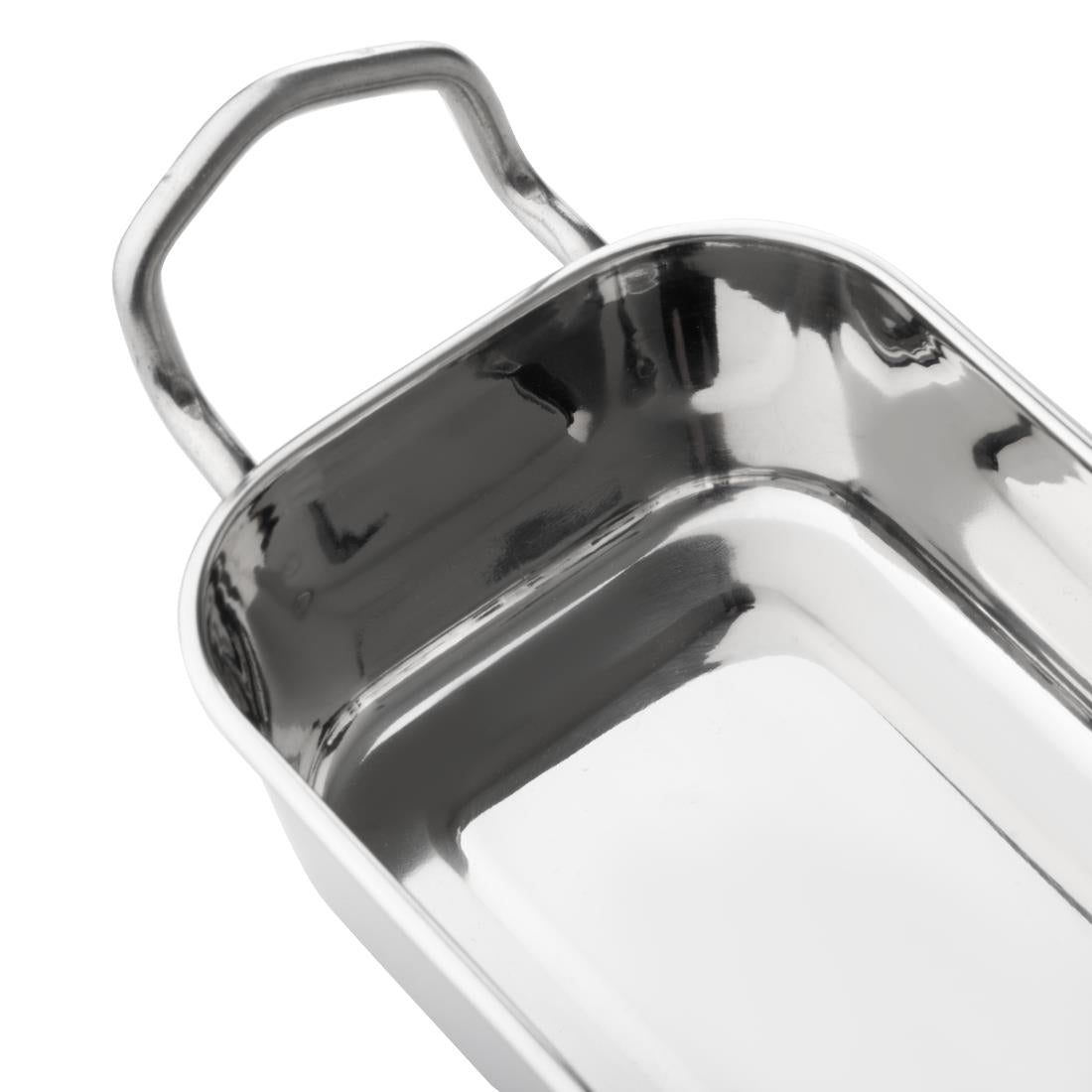 Olympia Table Presentation Rectangular Dish Stainless Steel 140x90mm - HY122