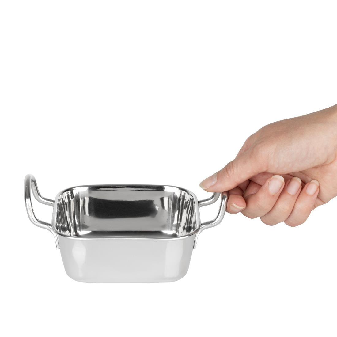 Olympia Table Presentation Square Dish Stainless Steel 115x115mm - HY123