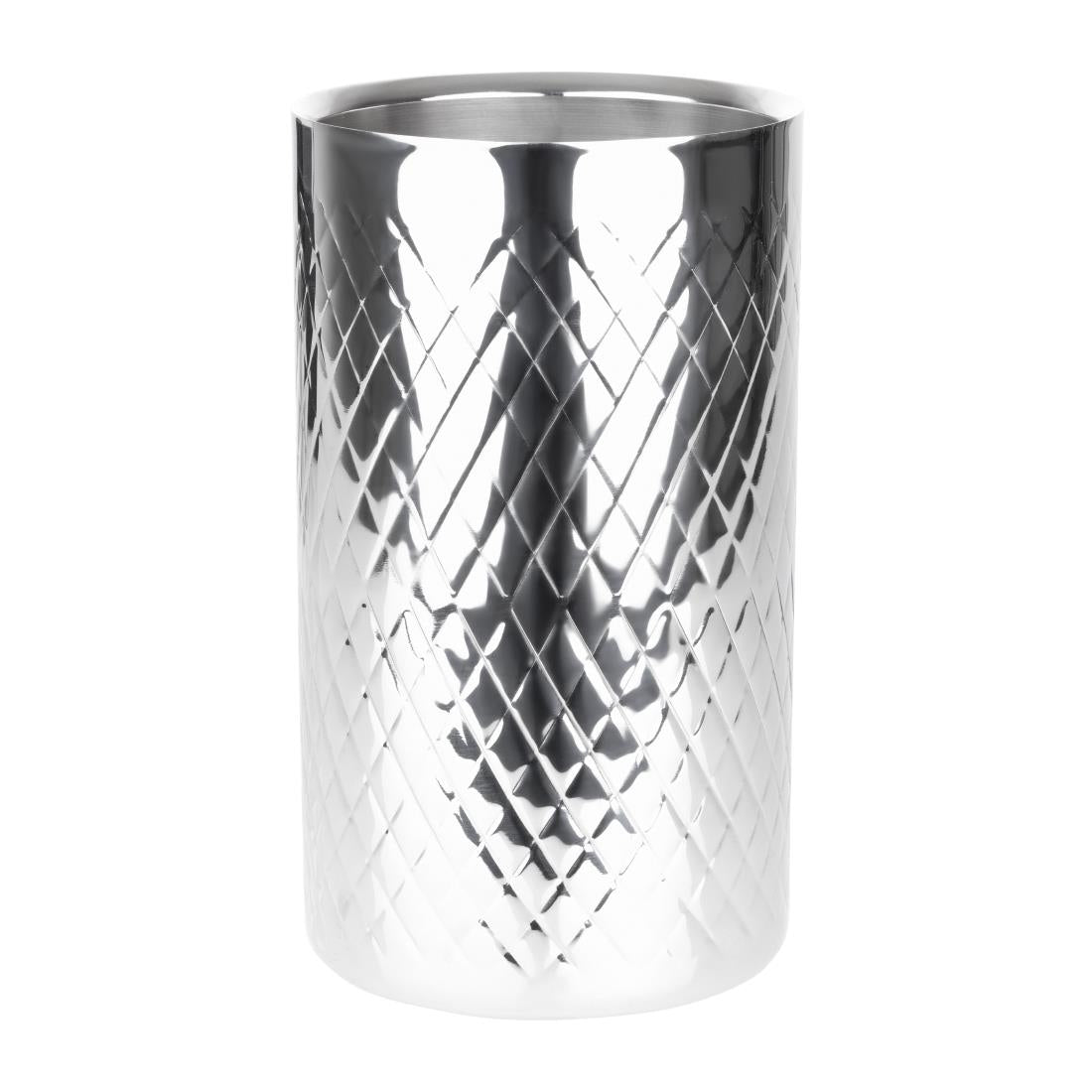 Olympia Geo Double Wall Wine Cooler Stainless Steel - HY133