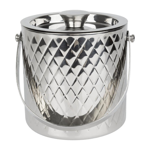 Olympia Geo Double Wall Ice Bucket Stainless Steel 1950ml - HY134