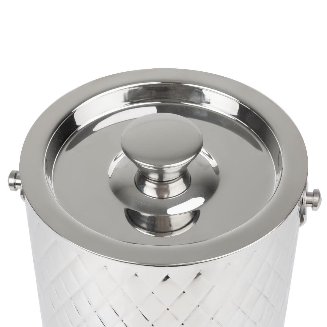 Olympia Geo Double Wall Ice Bucket Stainless Steel 1950ml - HY134