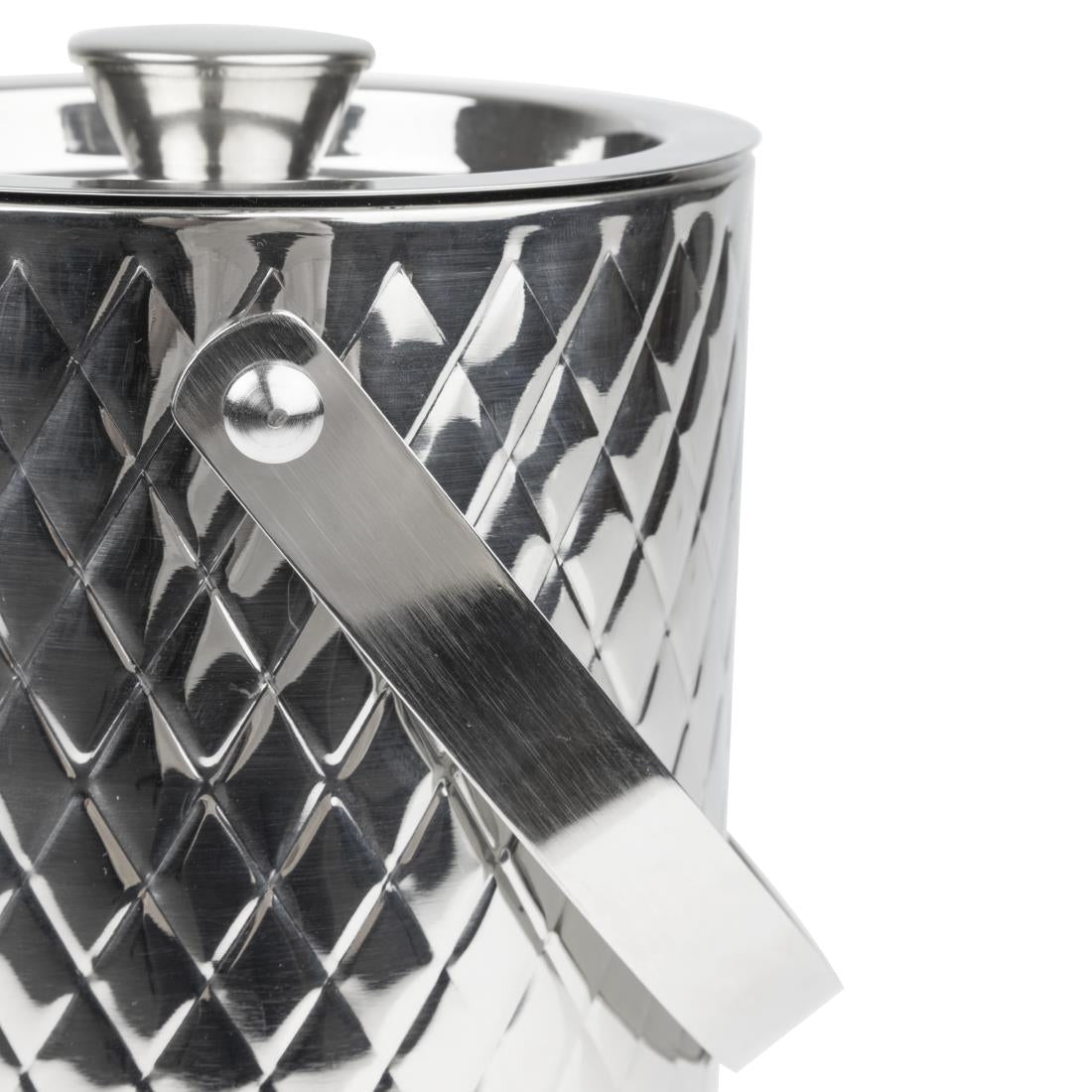 Olympia Geo Double Wall Ice Bucket Stainless Steel 1950ml - HY134