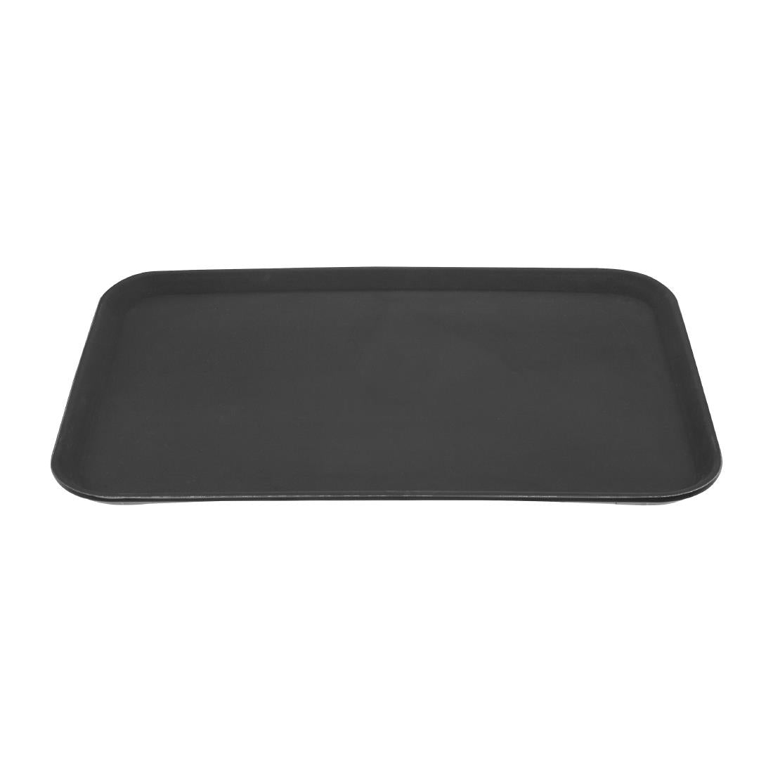 Olympia Kristallon Anti-Slip Fibreglass Rectangular Tray Black - 455x655mm - HY139