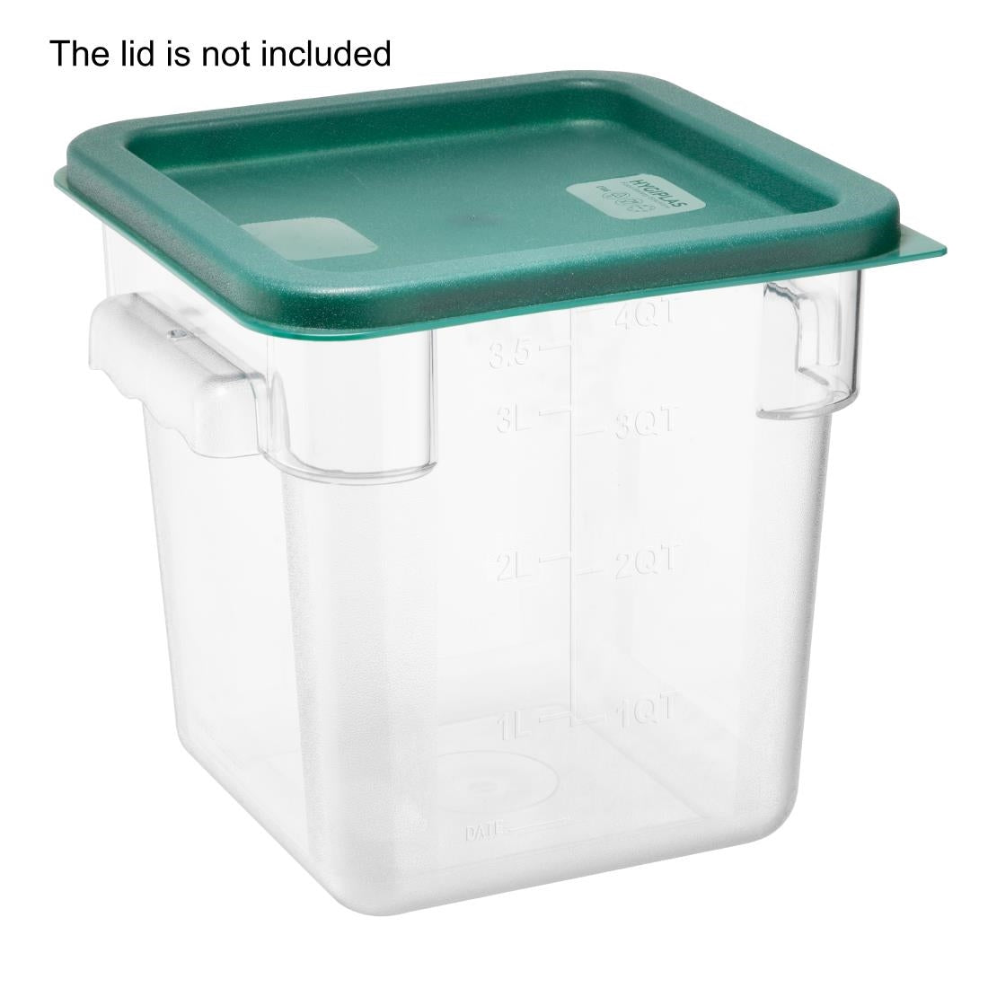 Hygiplas Polycarbonate Square Storage Container 3.5Ltr - HY401