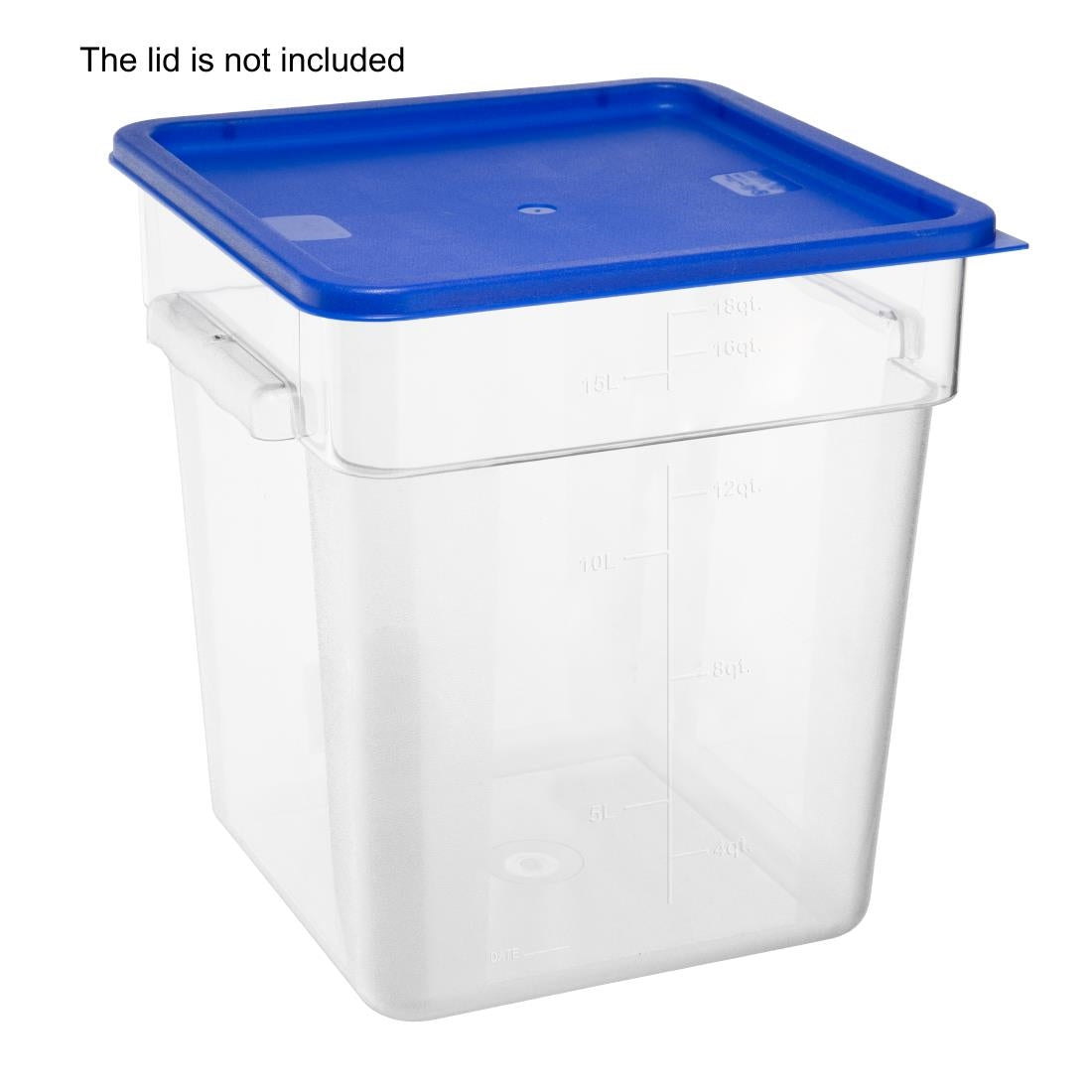 Hygiplas Polycarbonate Square Storage Container 15Ltr - HY405