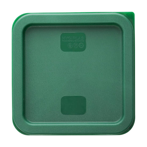 Hygiplas Square Food Storage Container Lid Green Small - HY413