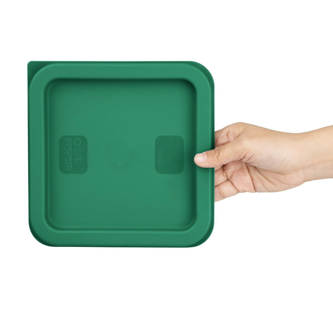 Hygiplas Square Food Storage Container Lid Green Small - HY413