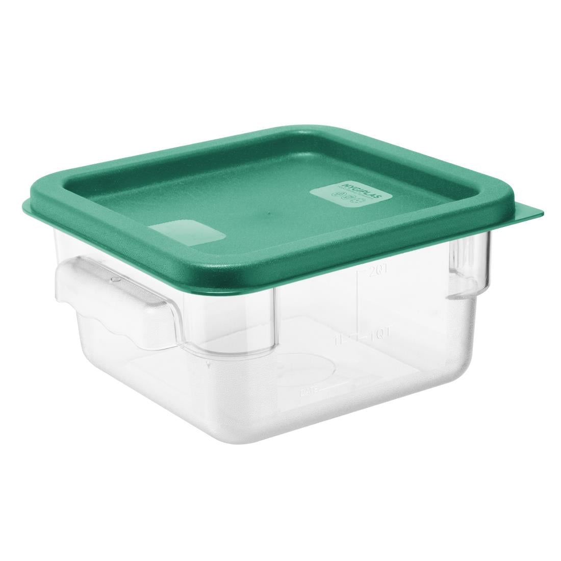 Hygiplas Square Food Storage Container Lid Green Small - HY413