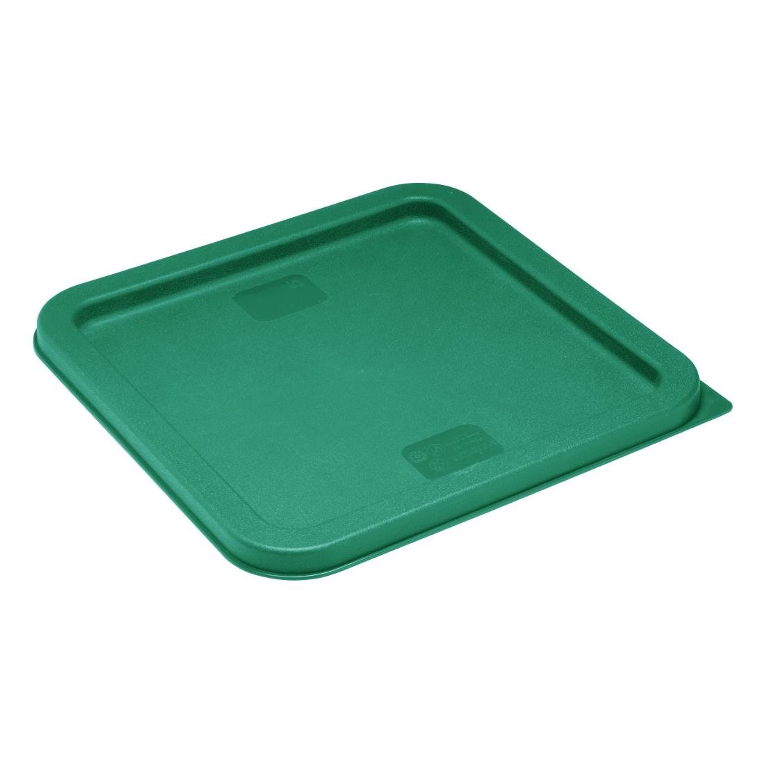 Hygiplas Square Food Storage Container Lid Green Medium - HY414