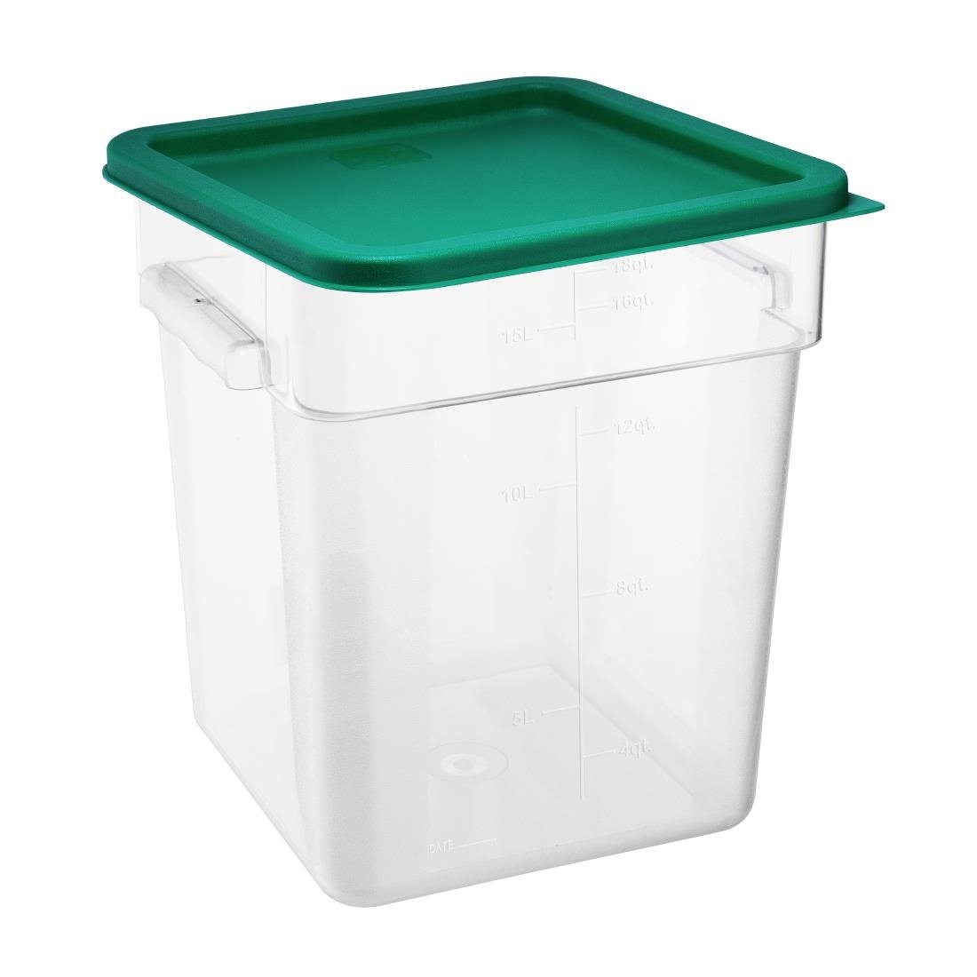 Hygiplas Square Food Storage Container Lid Green Large - HY415