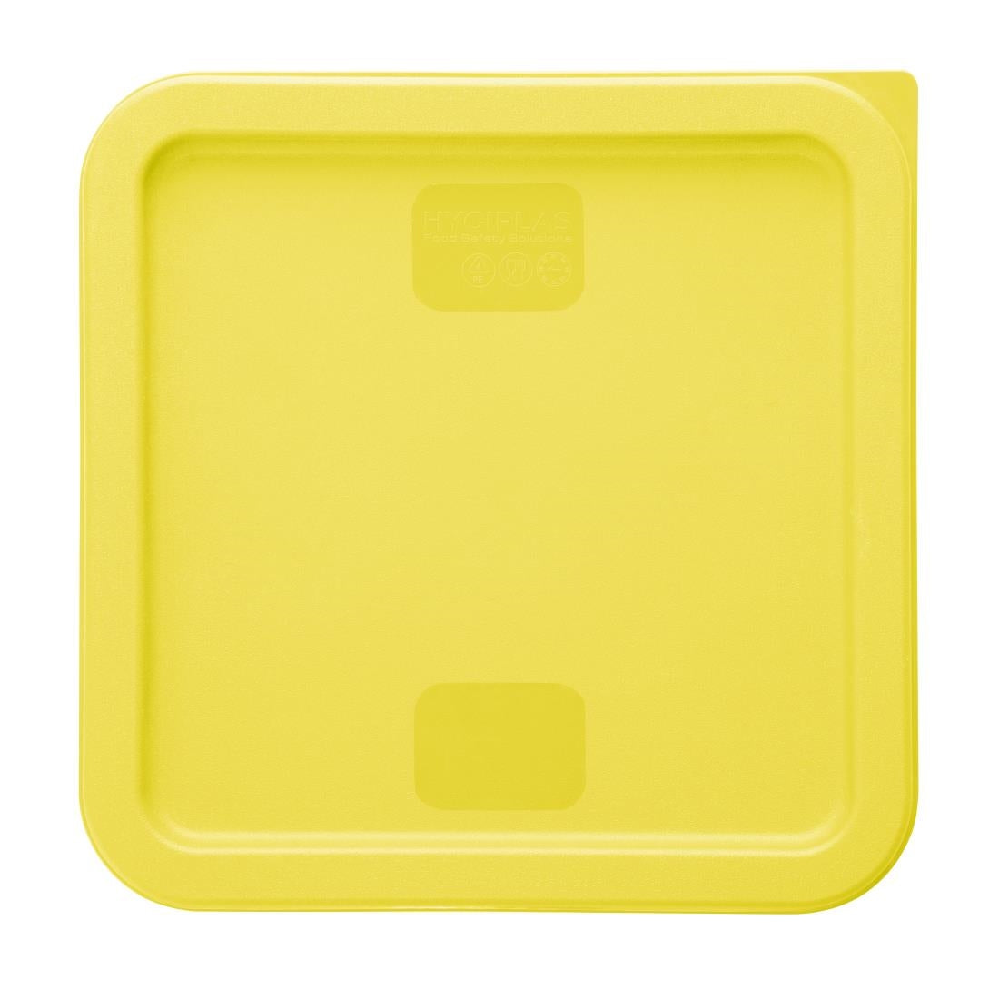 Hygiplas Square Yellow Lid to Fit 5.5/7Ltr Containers - HY420