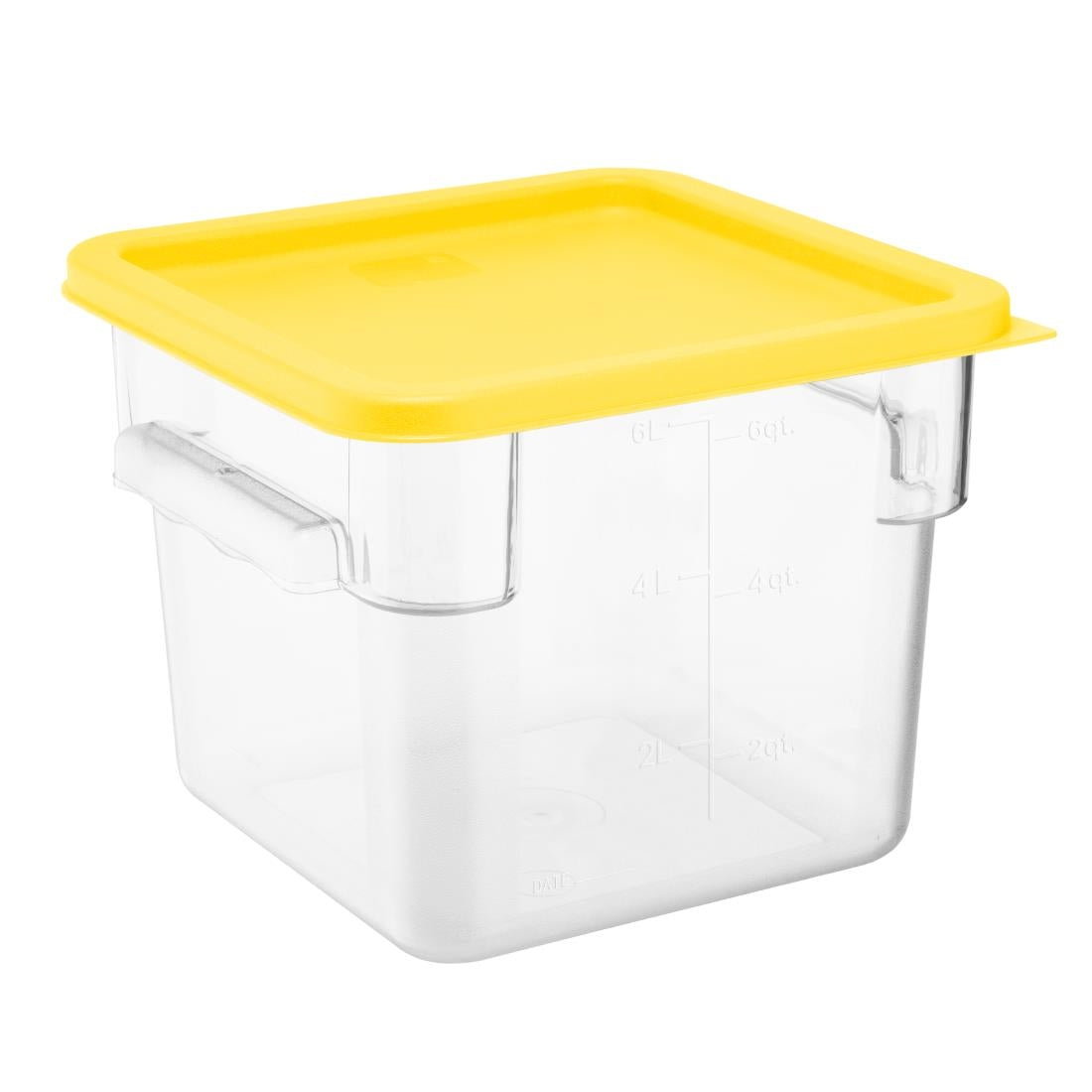 Hygiplas Square Yellow Lid to Fit 5.5/7Ltr Containers - HY420