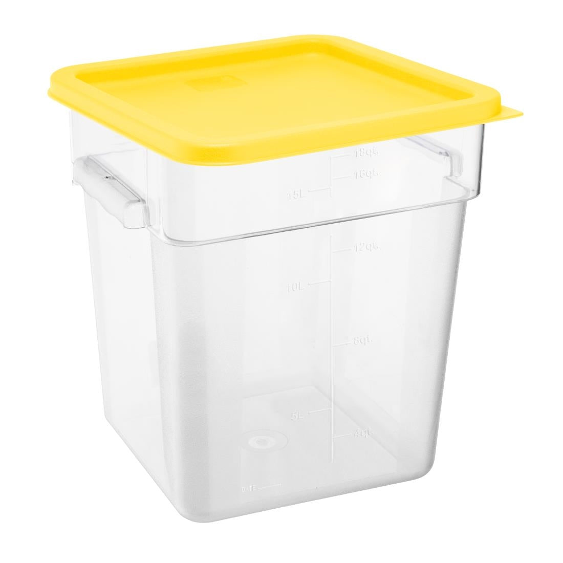 Hygiplas Square Yellow Lid to Fit 10/15/20Ltr Containers - HY421