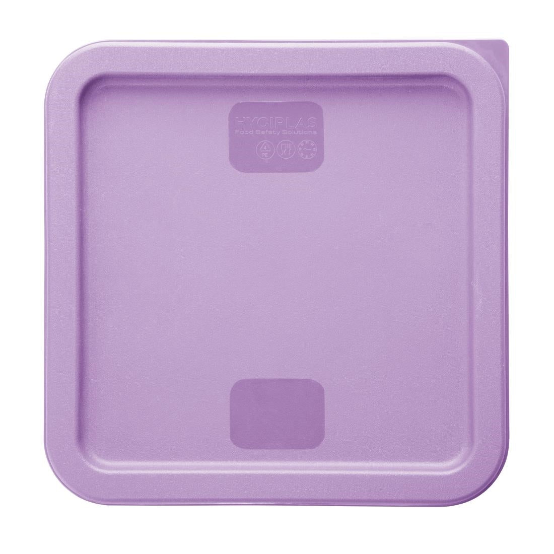 Hygiplas Square Purple Lid to Fit 5.5/7Ltr Containers - HY426