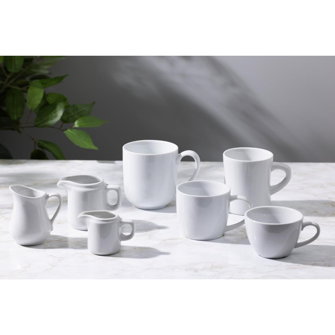 Olympia Whiteware Flat White Cups 170ml (12 Pack) - HY539