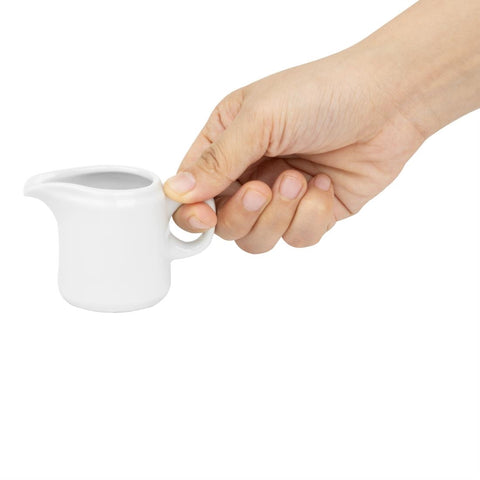 Olympia Whiteware Handled Jugs 65ml (12 Pack) - HY543