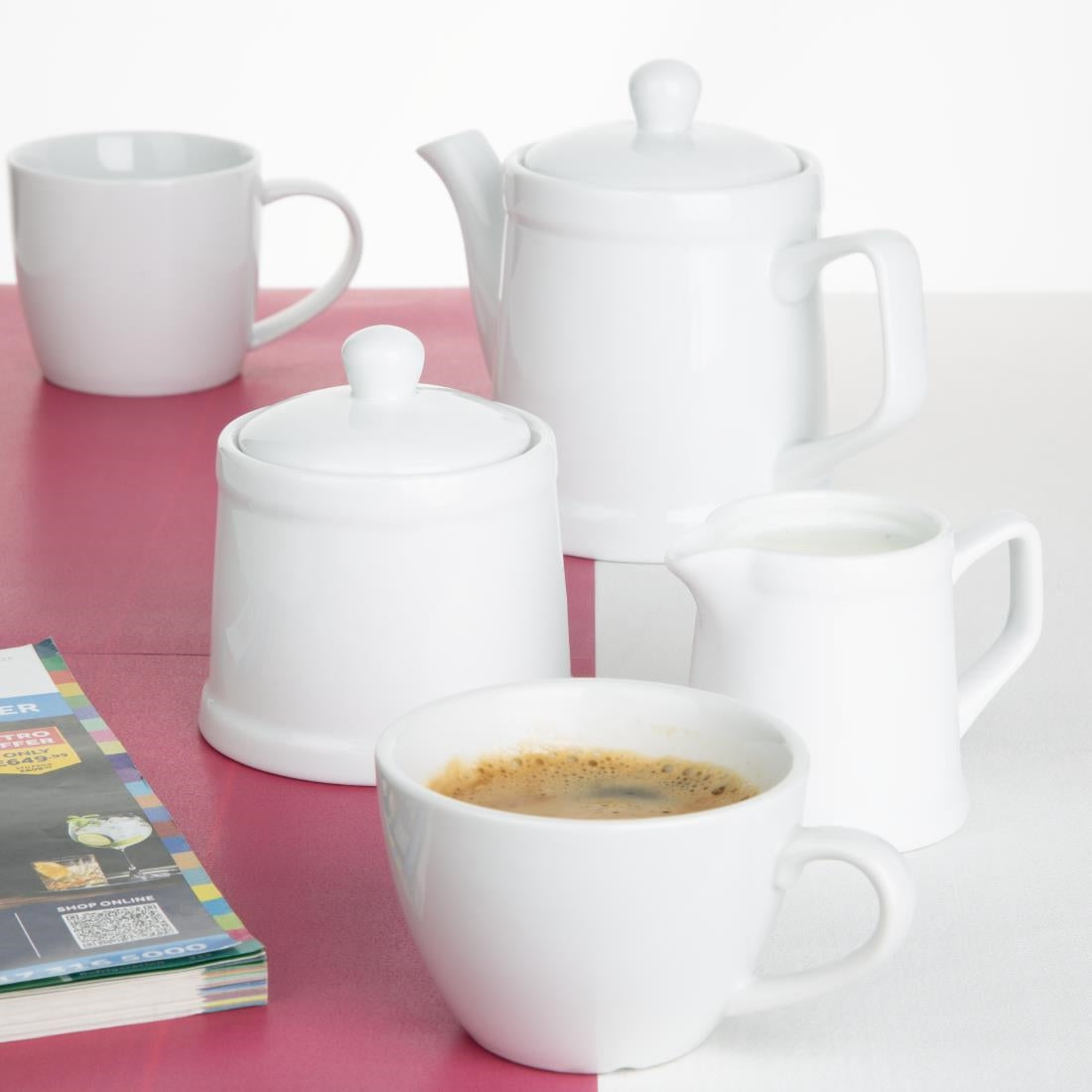 Olympia Whiteware Pier Jugs 120ml (6 Pack) - HY545