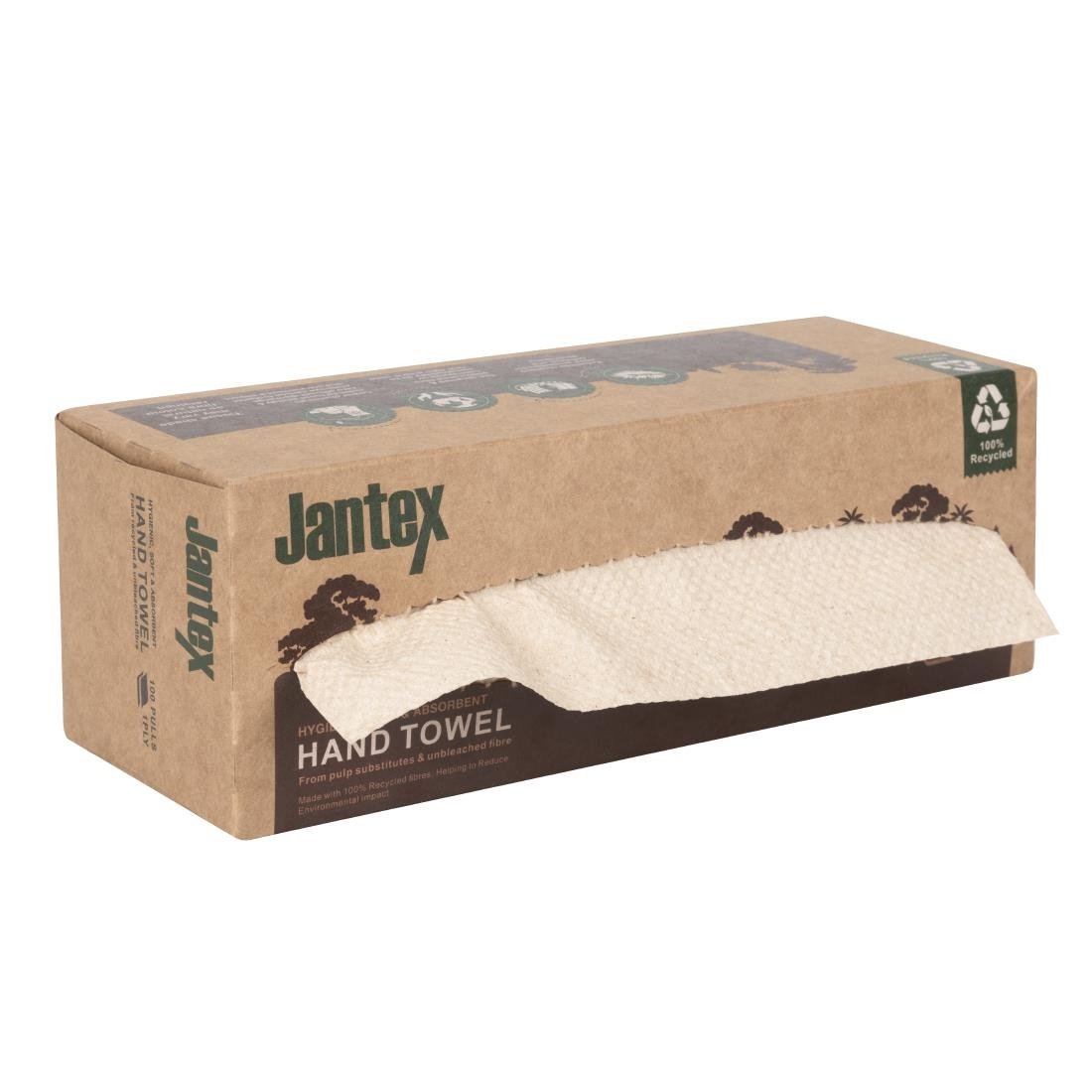 Jantex Green 100% Recycled 1ply Hand Towel 100 Sheets (36 Pack) - HY595