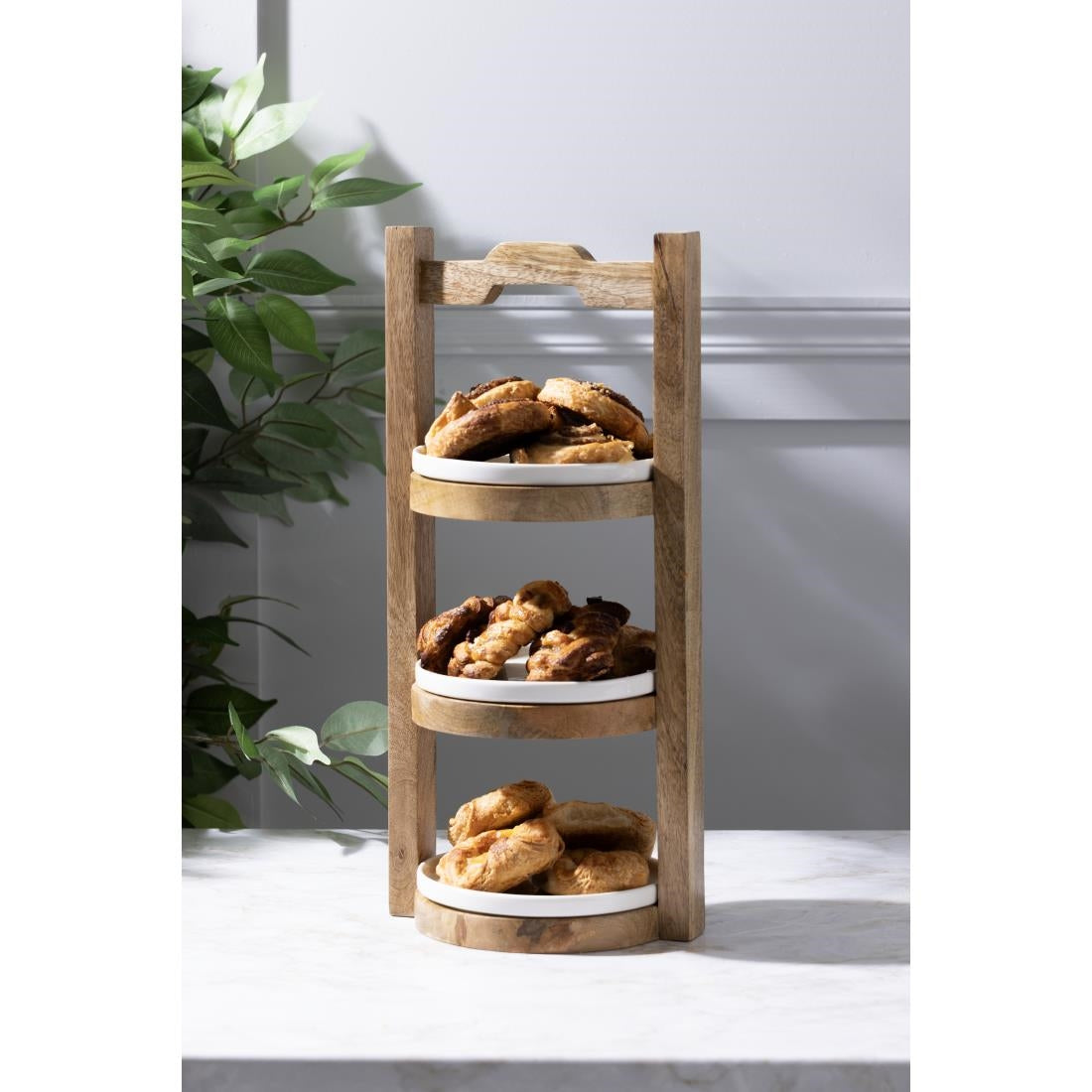 Olympia 3-Tier Stand Mango Wood for 150mm Plates - HY750