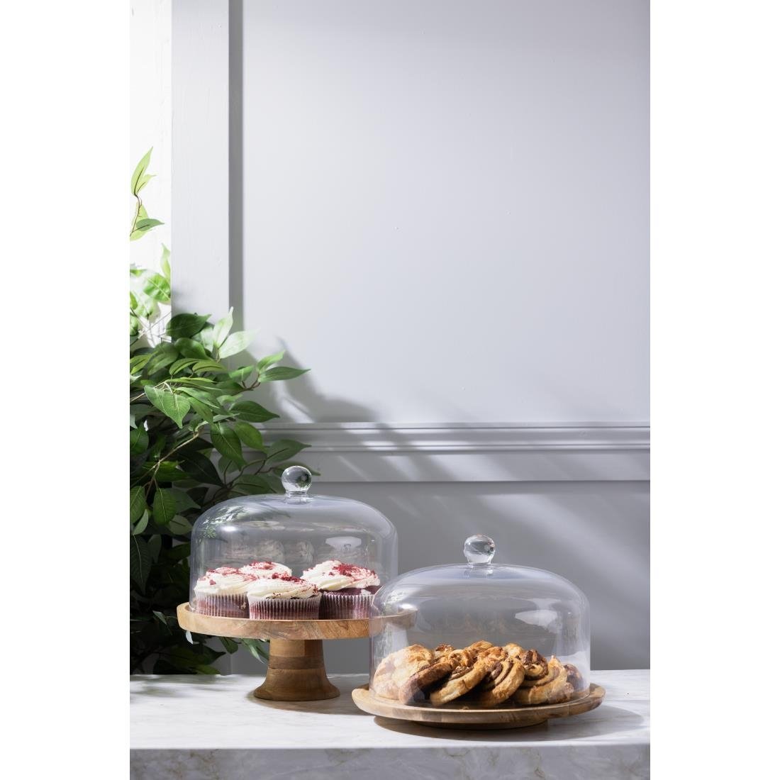 Olympia Cake Stand Mango Wood 330x120mm - HY757