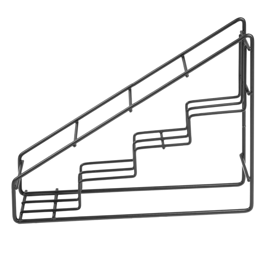 Olympia Syrup Bottle Stand Black Wire 400x105x320mm - HY987