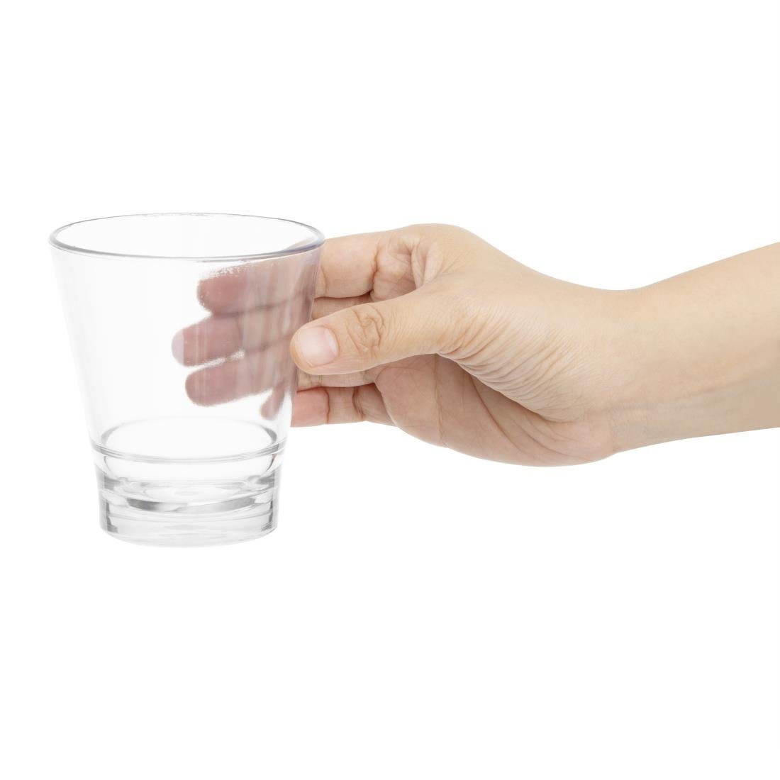 Olympia Kristallon Polycarbonate Stacking Tumblers Clear 250ml (6 Pack) - HZ080