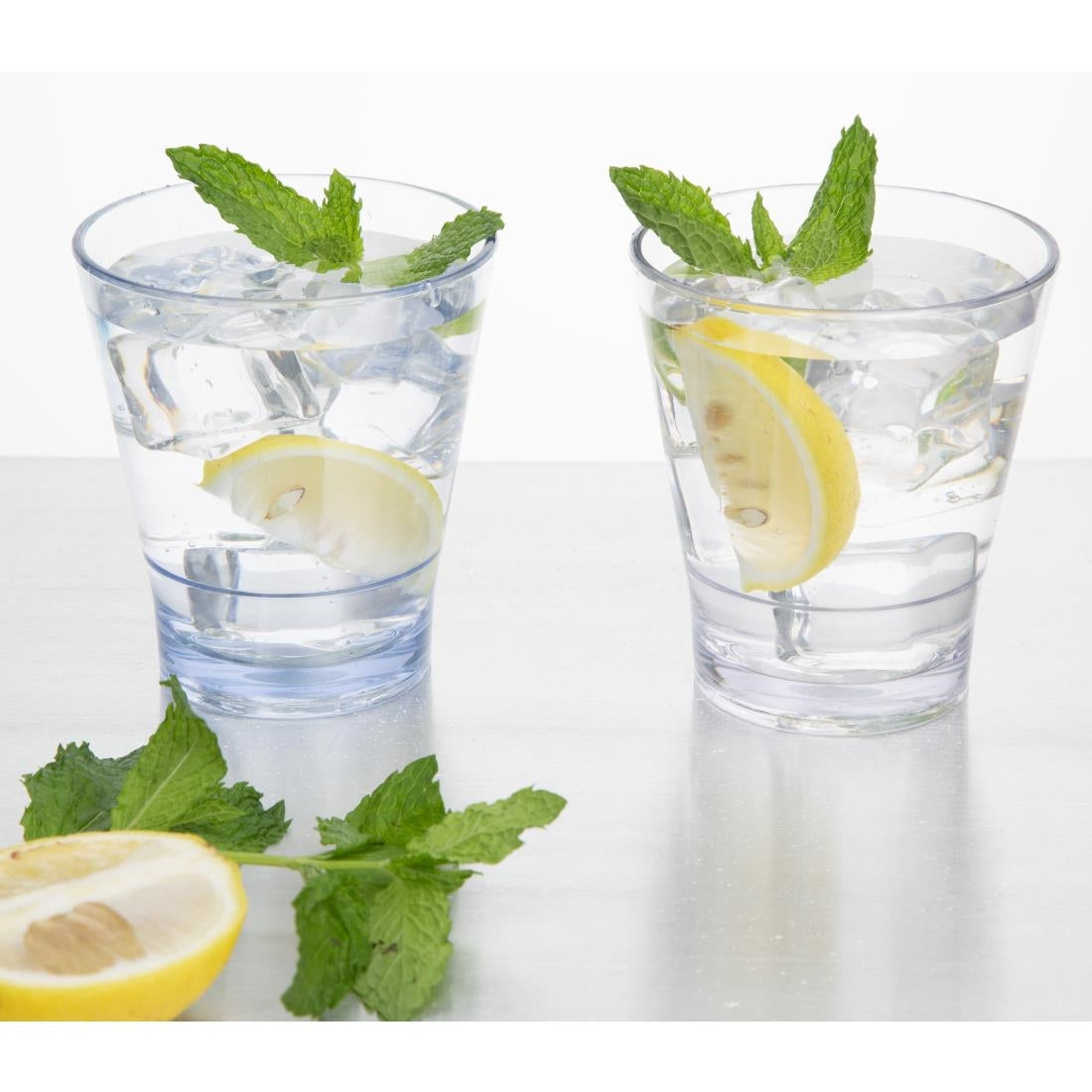 Olympia Kristallon Polycarbonate Stacking Tumblers Clear 350ml (6 Pack) - HZ082