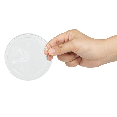 Fiesta Recyclable rPET Strawless Lids for 340/454/568ml Cups (400 Pack) - HZ230
