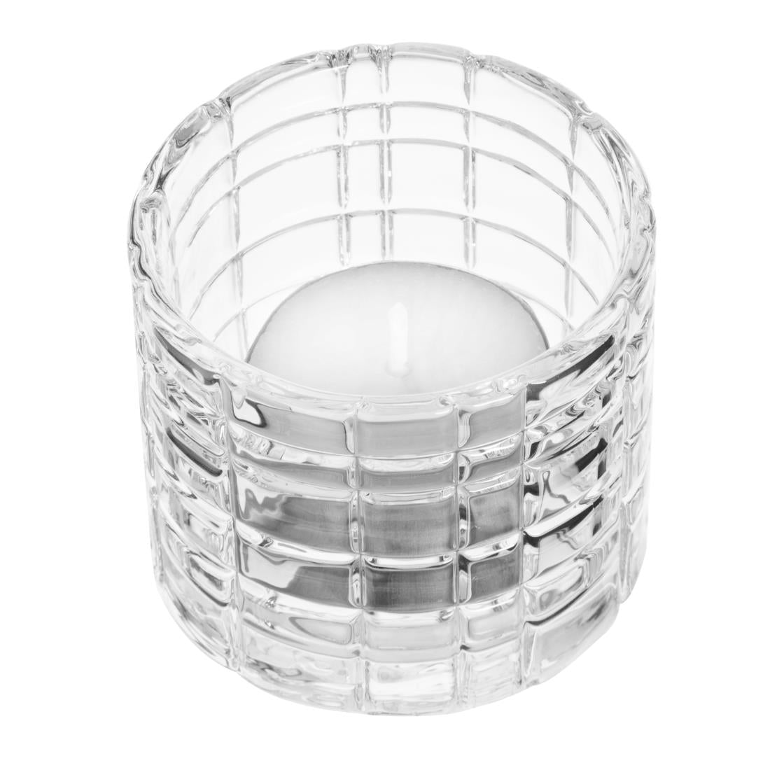 Olympia Geo Glass Tealight Holders 64x57mm (6 Pack) - HZ332