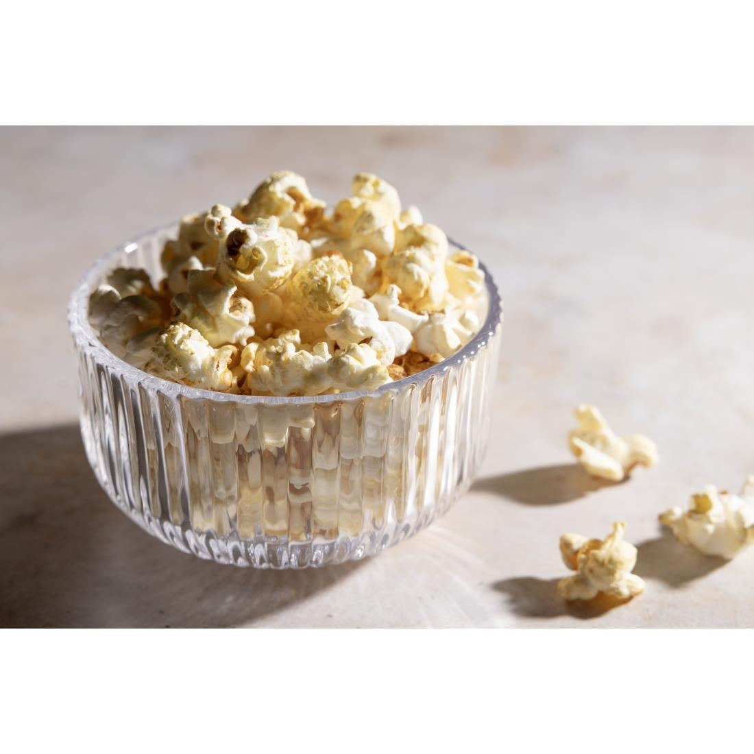 Olympia Round Ridged Glass Snack Bowls (6 Pack) - HZ337