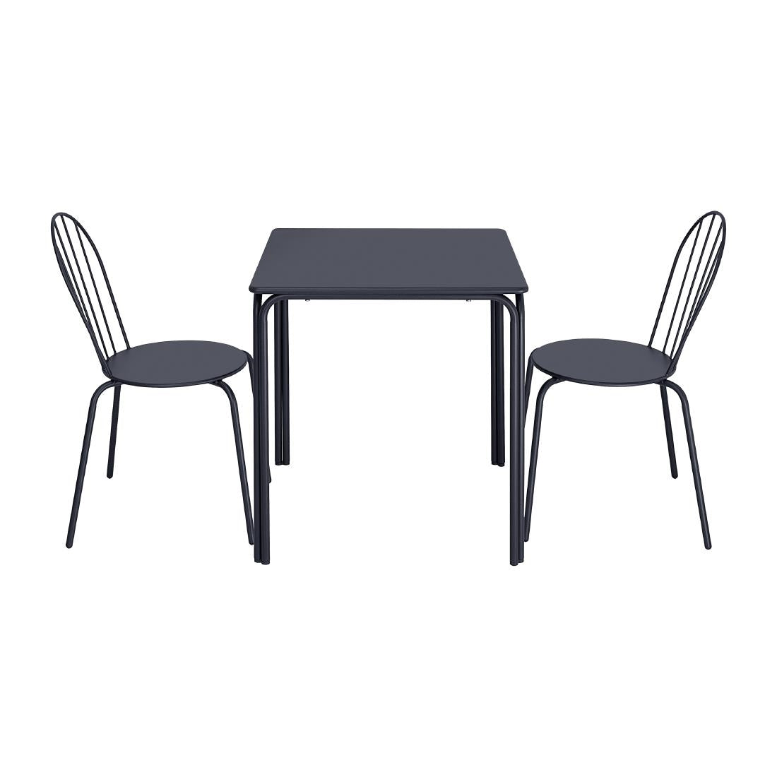 Bolero Adeline Steel Square Table 700mm Slate Blue - HZ355