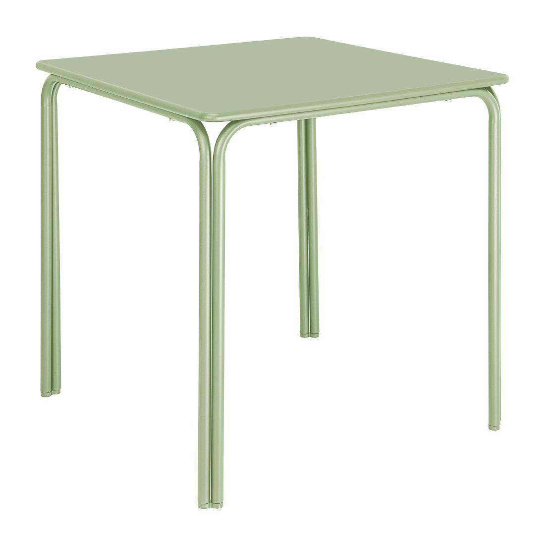 Bolero Adeline Steel Square Table 700mm Light Green - HZ357